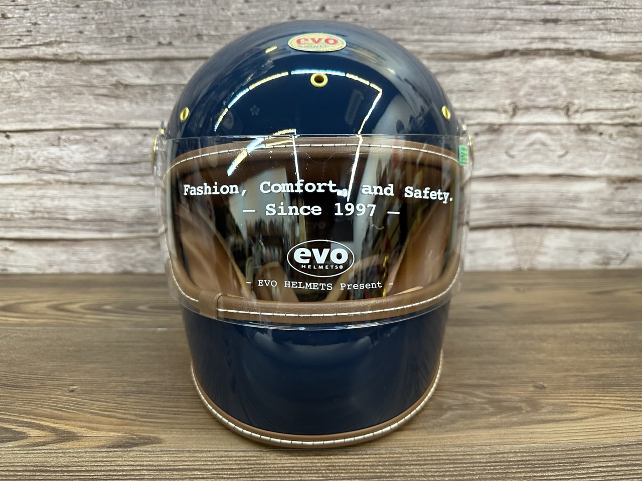 《遠古騎士》EVO 891 石墨藍 經典車縫復古樂高全罩 安全帽 樂高帽 復古帽