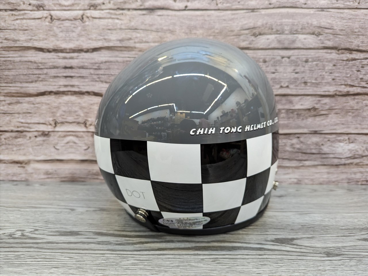 《遠古騎士》EVO CA312 賽車格 黑灰 內墨鏡片 安全帽 復古帽 黑色膠邊 棋盤格