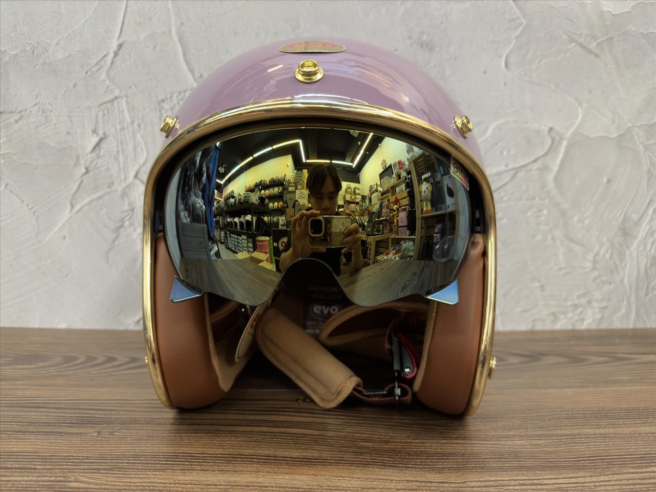 《遠古騎士》EVO CA312S CA312 VENUS+PLUS 丁香紫 內鏡電鍍 騎士帽 復古安全帽