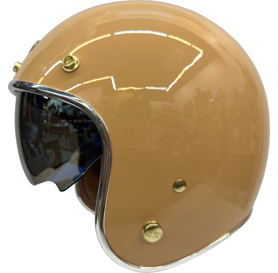 《遠古騎士》EVO CA312S CA312 維納斯VENUS 淺駝色 內鏡電鍍 安全帽 銀邊復古騎士帽