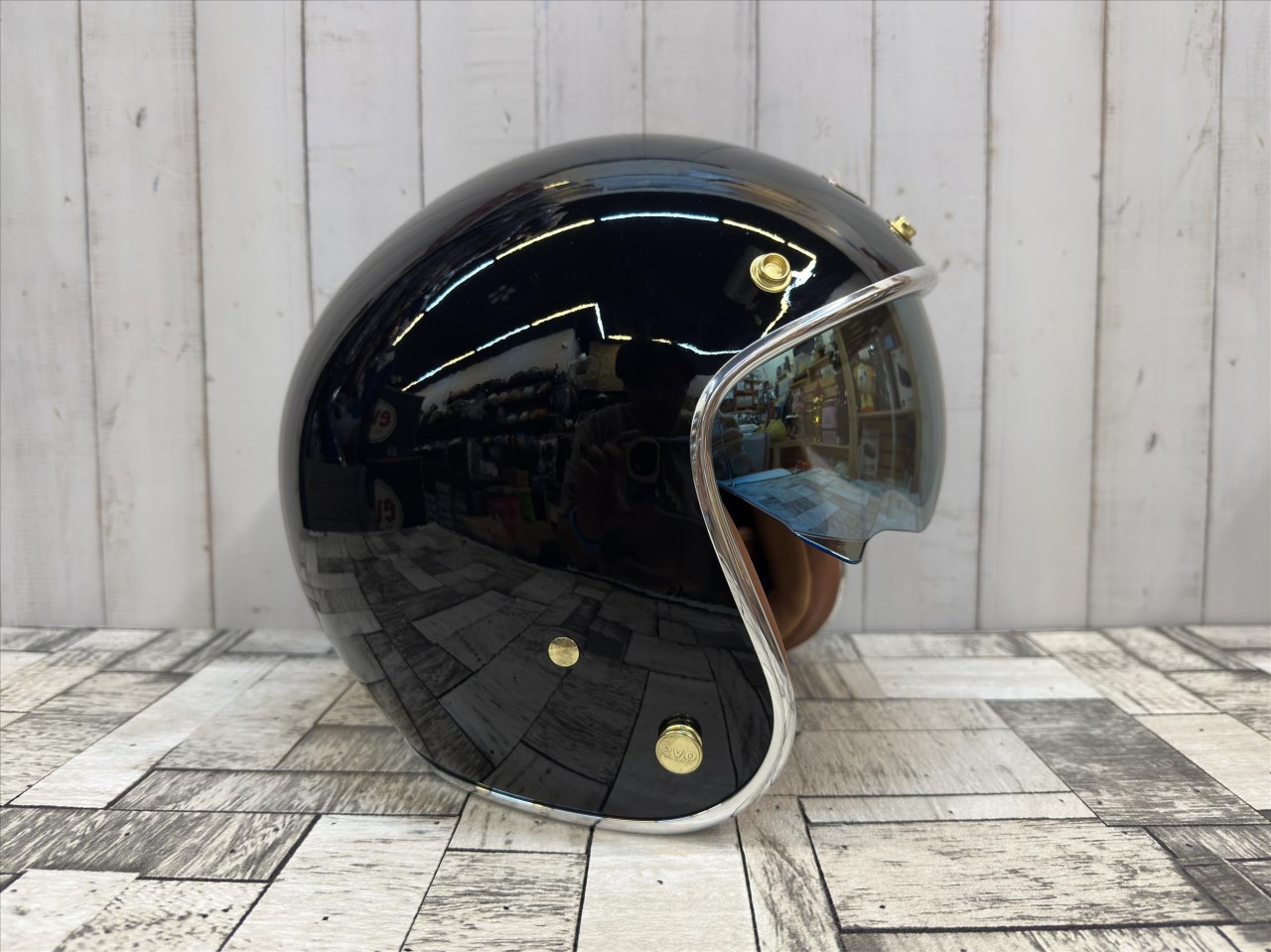 《遠古騎士》EVO CA312 維納斯VENUS 鏡面黑 內鏡電鍍 安全帽 銀邊復古騎士帽