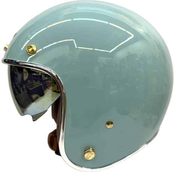 《遠古騎士》EVO CA312 維納斯VENUS 松霧綠 內鏡電鍍 安全帽 銀邊復古騎士帽