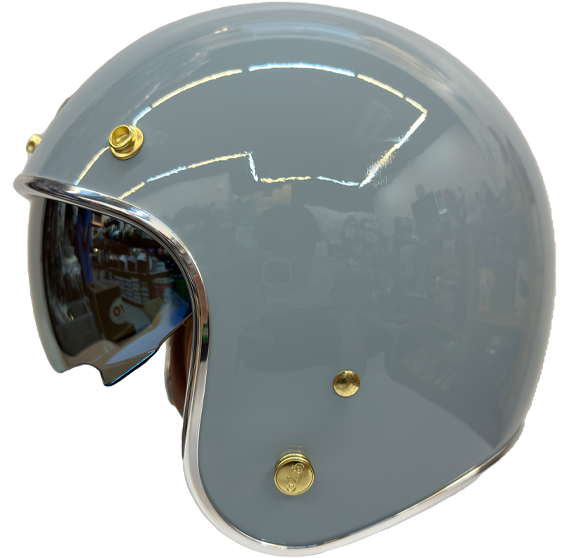 《遠古騎士》EVO CA312 維納斯VENUS 松霧藍 內鏡電鍍 安全帽 銀邊復古騎士帽