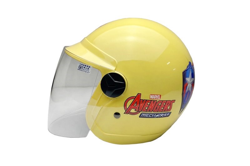 《遠古騎士》EVO CA003 CA002 漫威機器人 黃色 兒童安全帽 童帽中童小童半罩