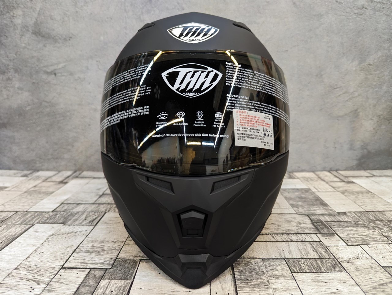 《遠古騎士》THH T840B 素色 平光黑 雙鏡片 小帽體全罩安全帽