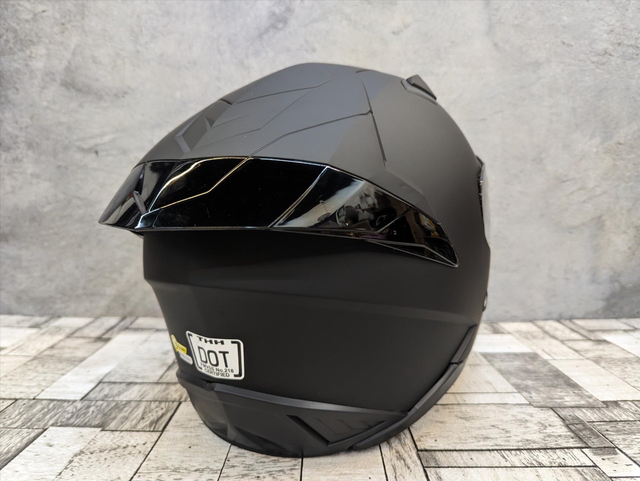 《遠古騎士》THH T840B 素色 平光黑 雙鏡片 小帽體全罩安全帽