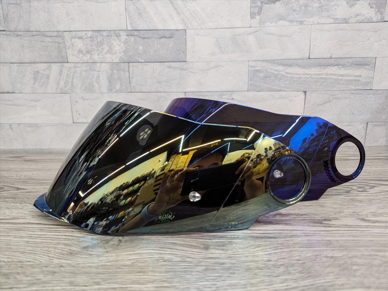 《遠古騎士》LAZER ST-303 原廠全罩安全帽鏡片 電鍍藍 電鍍金