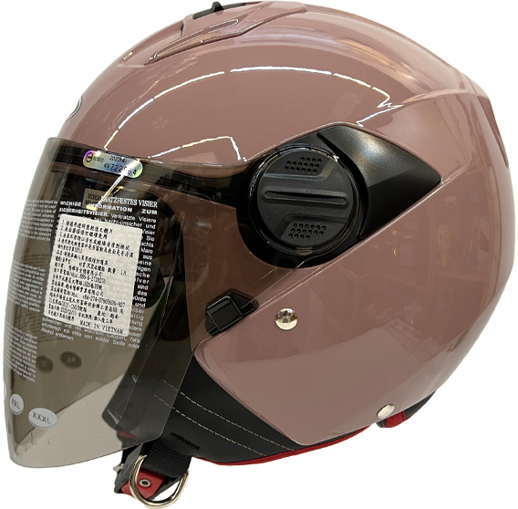 《遠古騎士》瑞獅 ZEUS 213素 淺粉粽 半罩安全帽 內襯全可拆 ZS213