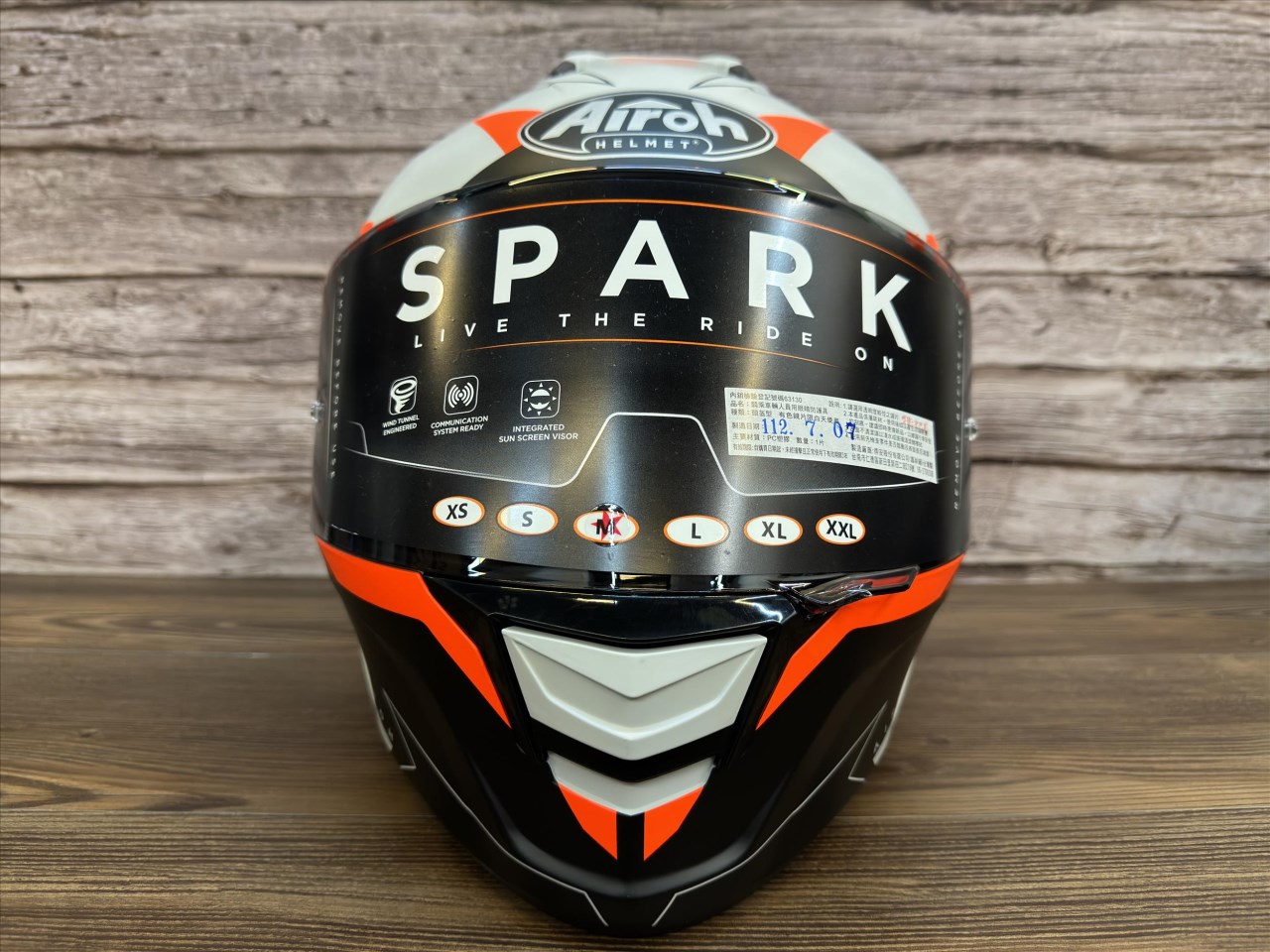 《遠古騎士》AIROH 義大利 SPARK #8 平灰橘 全罩帽 安全帽 墨片 通風