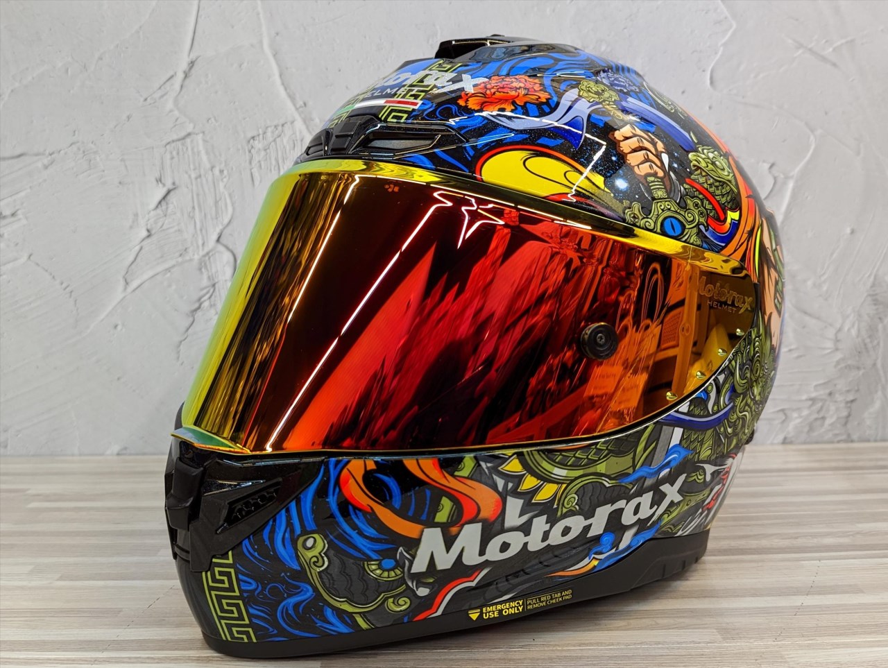 《遠古騎士》Motorax 摩雷士 R50s 電鍍金 原廠專用鏡片 全罩 安全帽