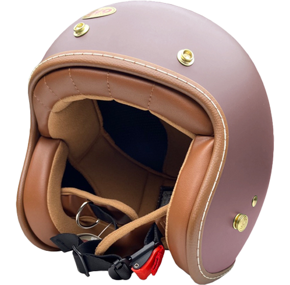 《遠古騎士》EVO TA502 LUXURY奢華 消法國粉 皮革皮邊 復古安全帽 半罩式