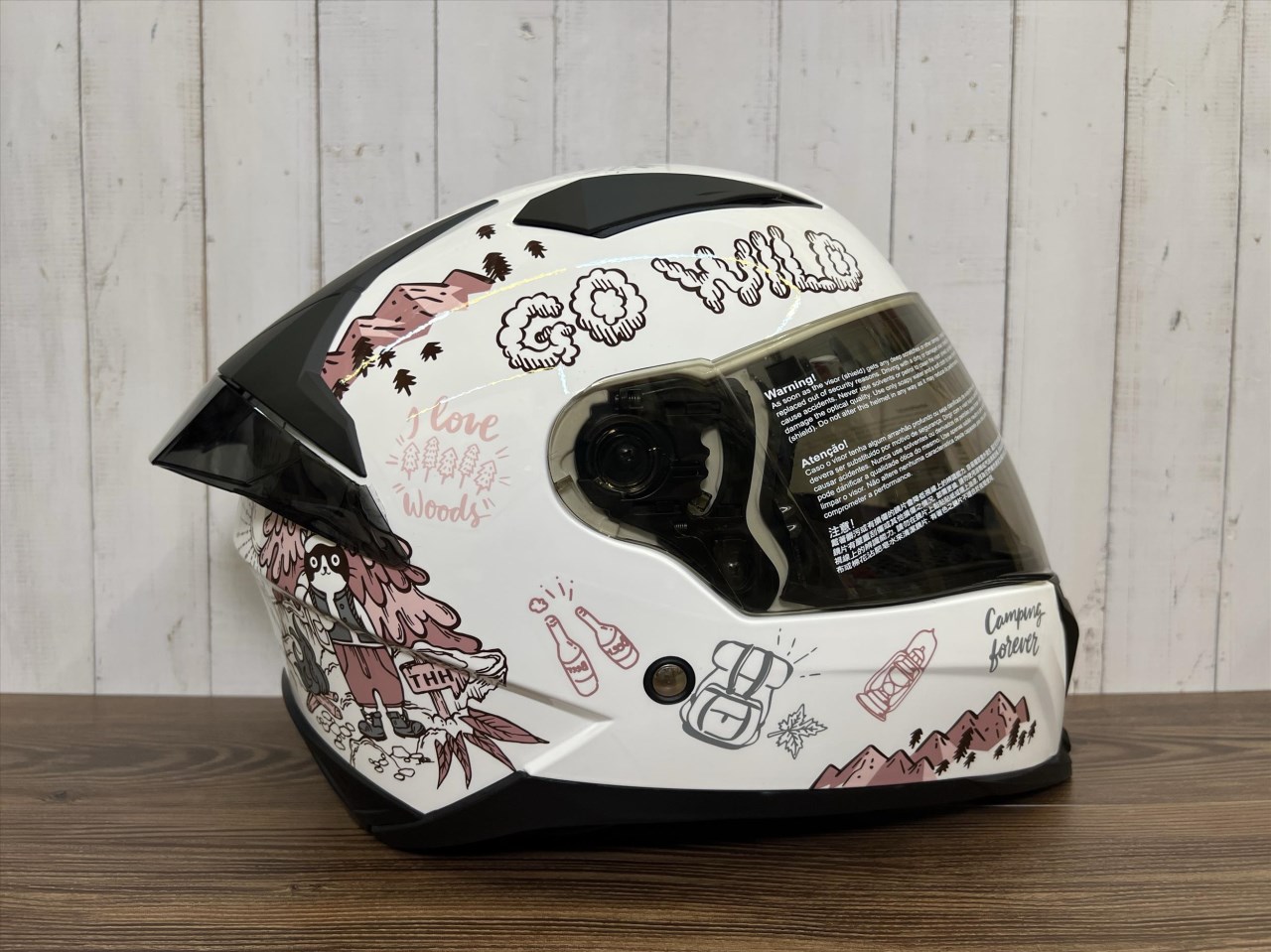 《遠古騎士》THH T840B 野FUN 白色 雙鏡片 小帽體全罩安全帽