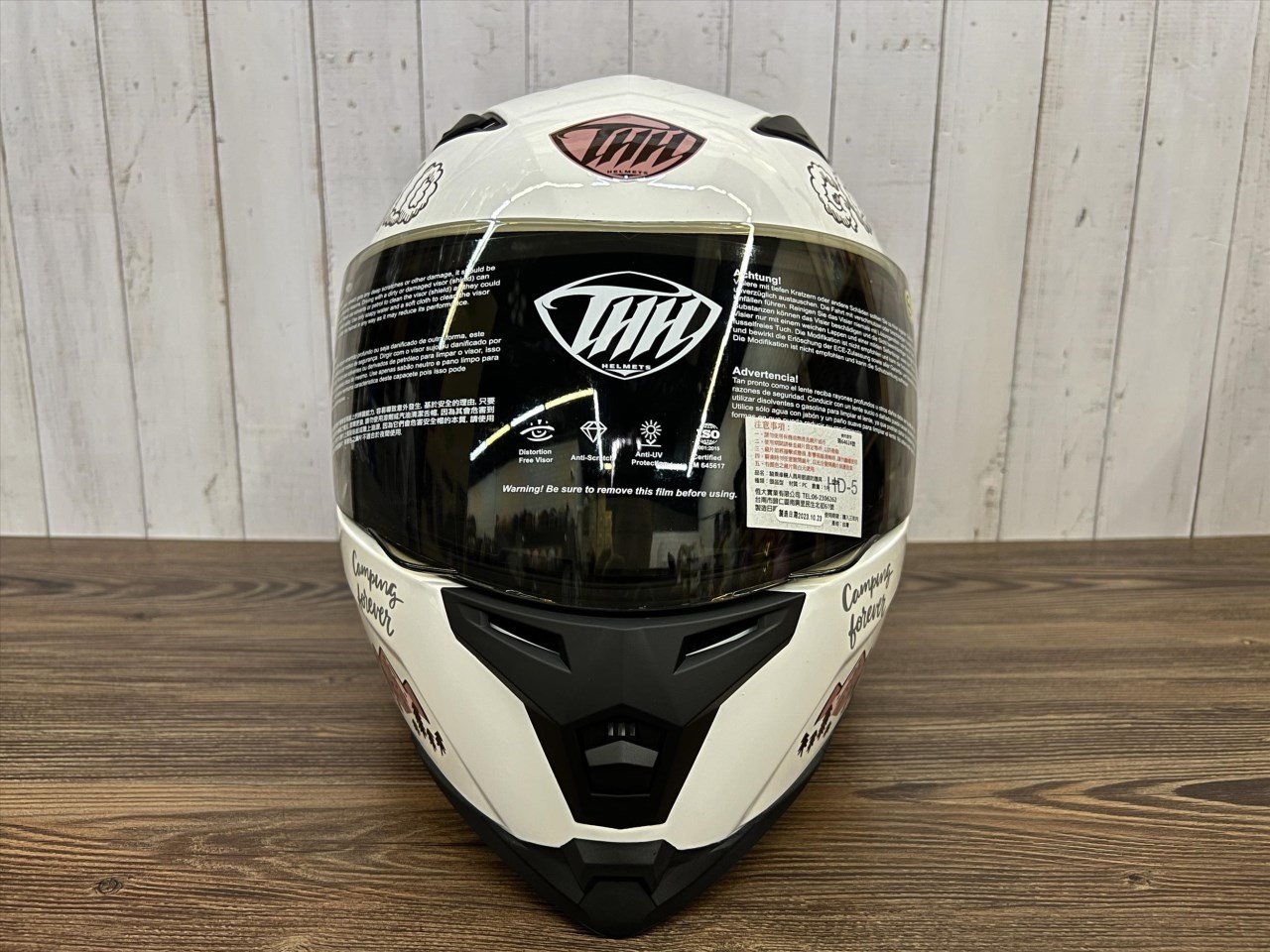 《遠古騎士》THH T840B 野FUN 白色 雙鏡片 小帽體全罩安全帽