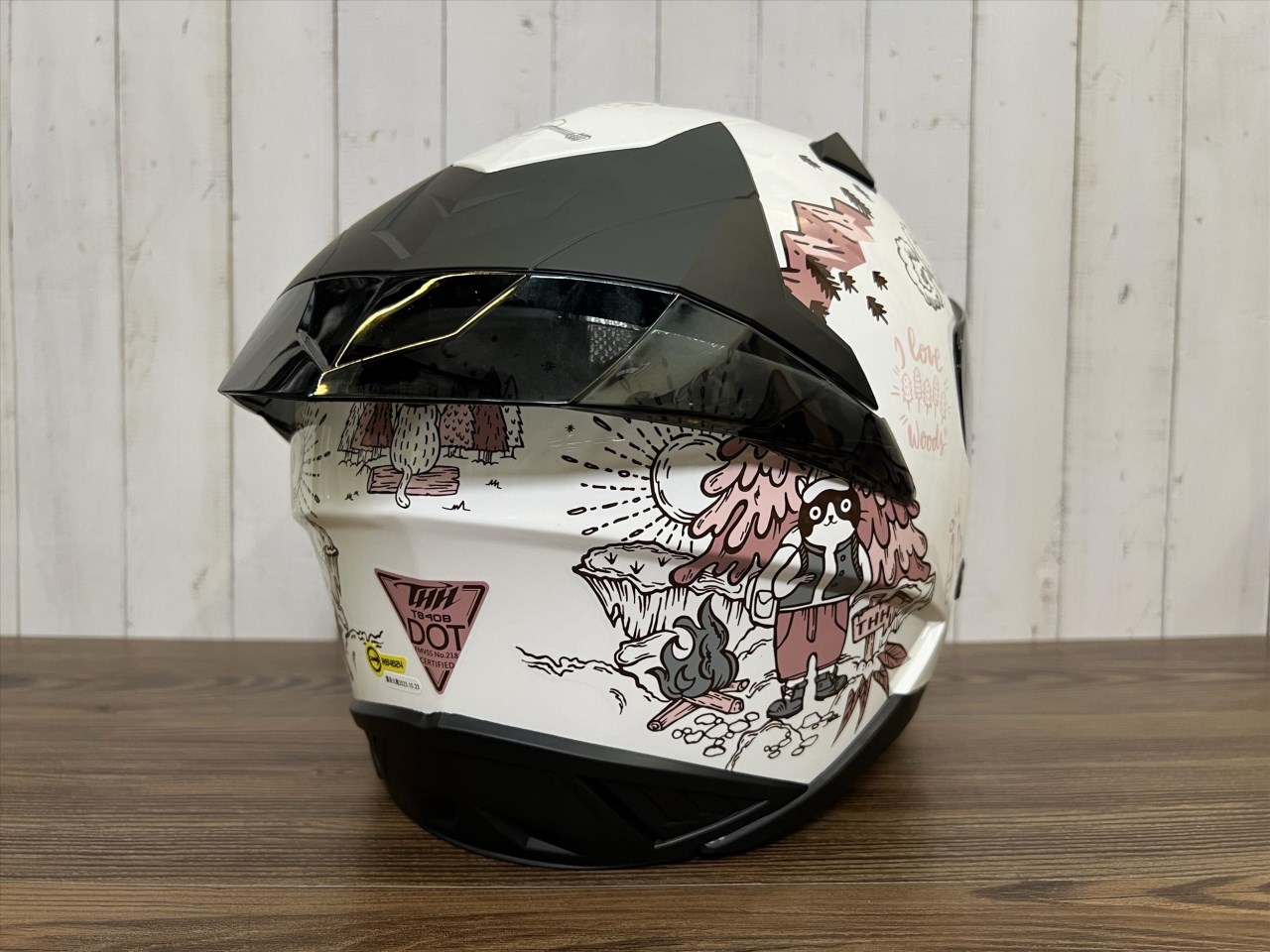 《遠古騎士》THH T840B 野FUN 白色 雙鏡片 小帽體全罩安全帽