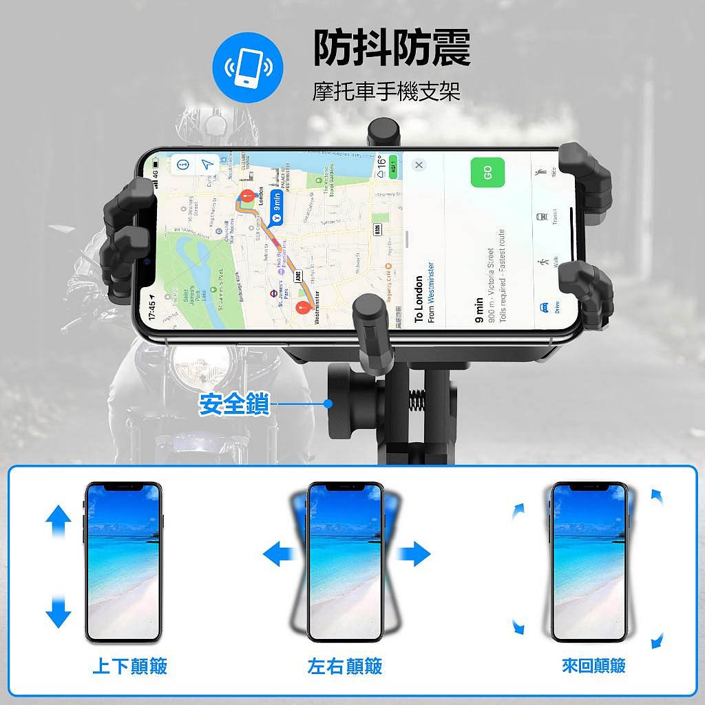 《遠古騎士》id221 手機架 H1 防震 減震 多角度 防盜設計 遮陽設計 後照鏡 機車手機架 甲殼 遮陽帽