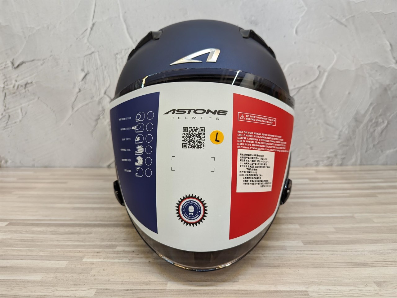 《遠古騎士》ASTONE DJS 素色 消光藍 耳機槽 內墨片 眼鏡溝槽 半罩安全帽