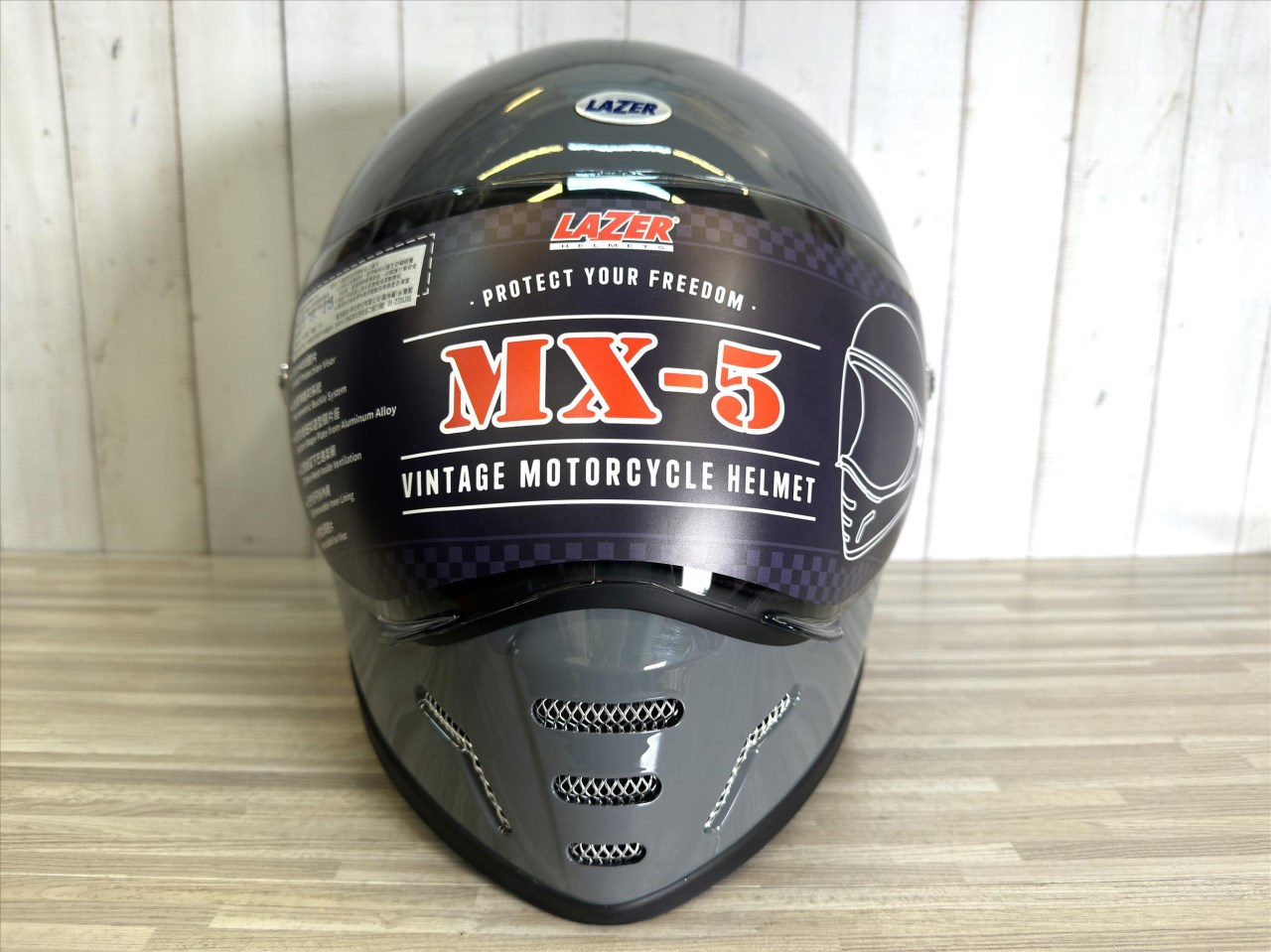 《遠古騎士》LAZER 安全帽 MX-5 素色 水泥灰 全罩 山車帽 越野帽 安全帽