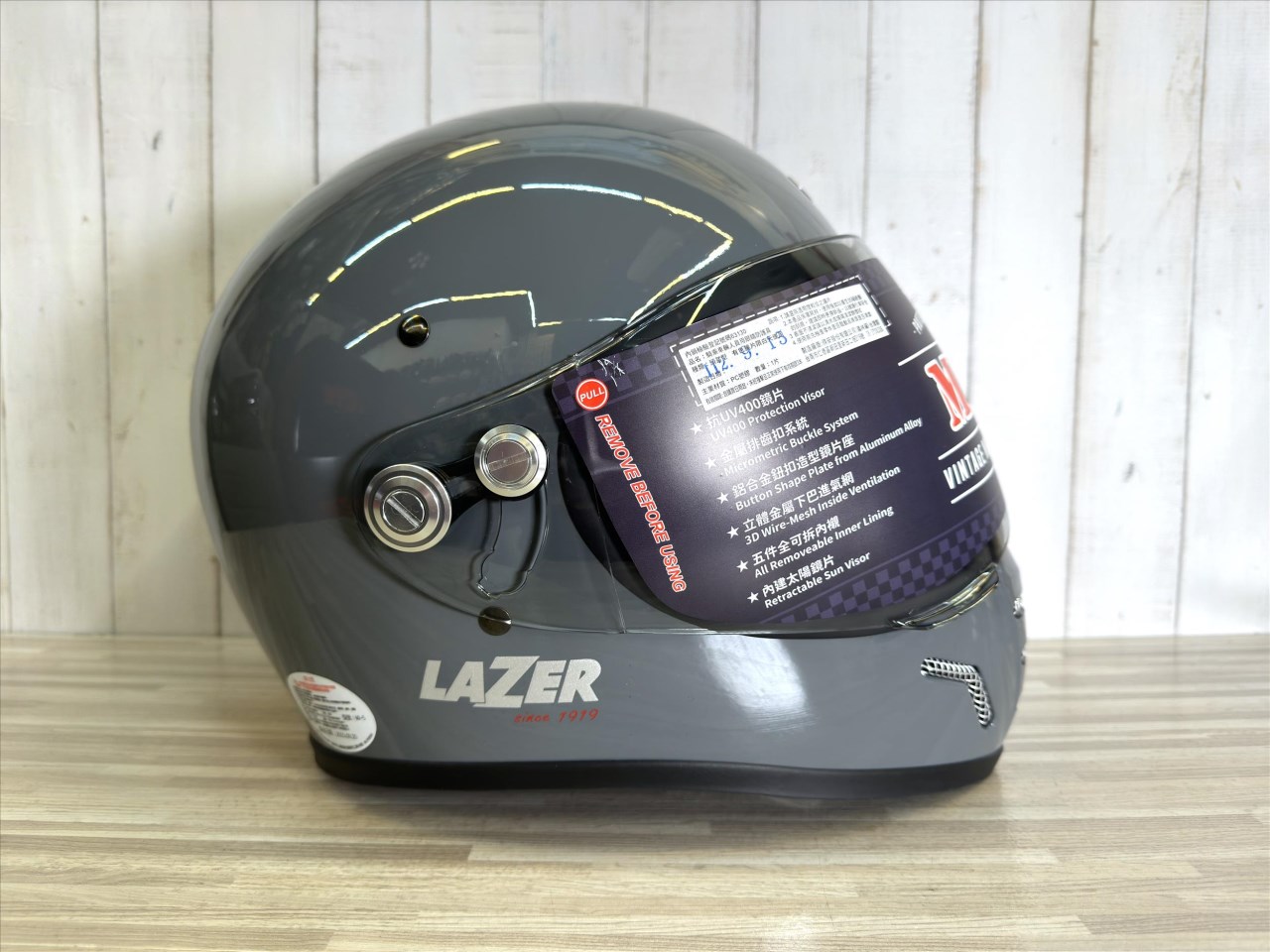 《遠古騎士》LAZER 安全帽 MX-5 素色 水泥灰 全罩 山車帽 越野帽 安全帽