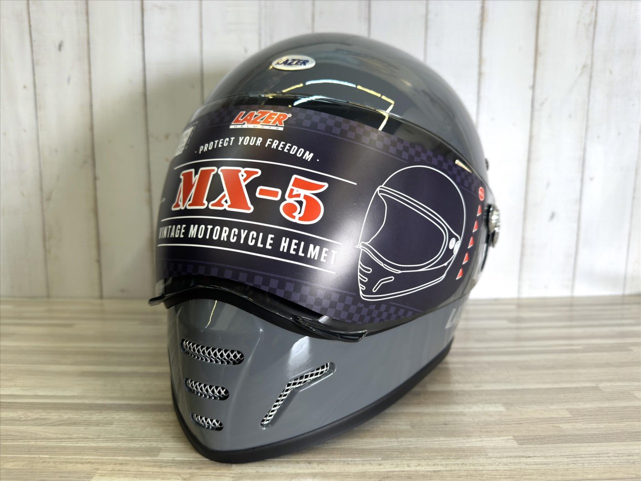 《遠古騎士》LAZER 安全帽 MX-5 素色 水泥灰 全罩 山車帽 越野帽 安全帽