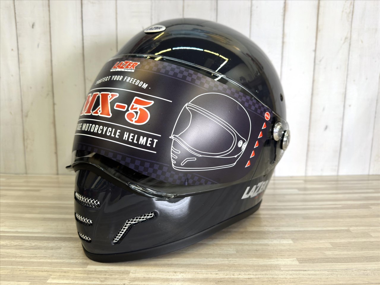 《遠古騎士》LAZER 安全帽 MX-5 素色 石曜黑 全罩 山車帽 越野帽 安全帽