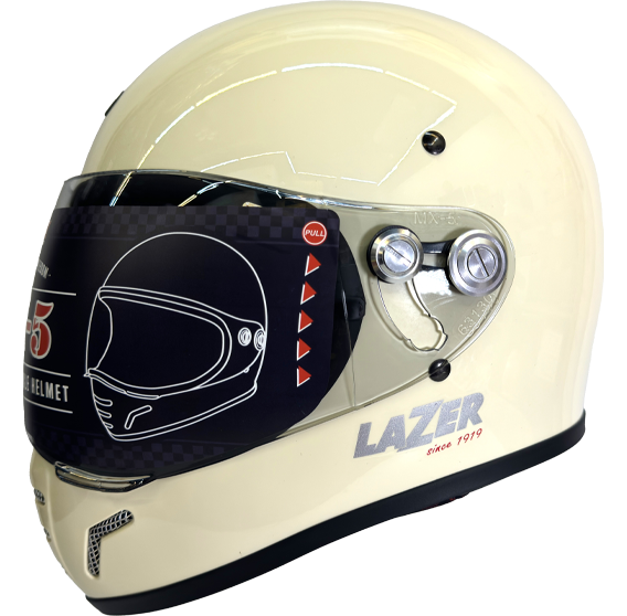 《遠古騎士》LAZER 安全帽 MX-5 素色 奶油黃 全罩 山車帽 越野帽 安全帽