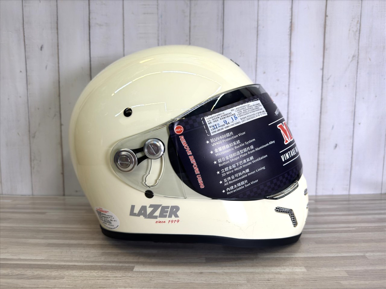 《遠古騎士》LAZER 安全帽 MX-5 素色 奶油黃 全罩 山車帽 越野帽 安全帽