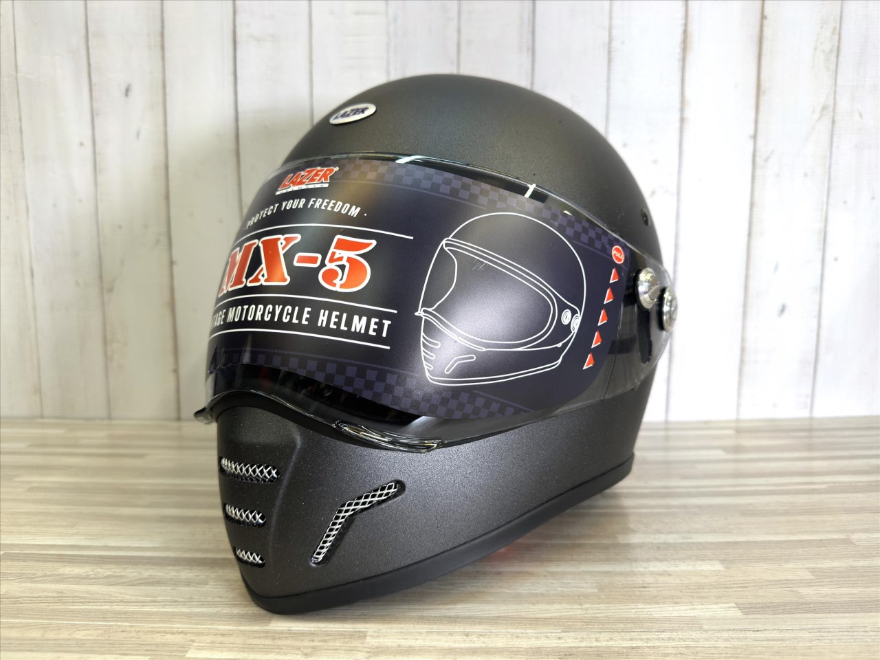 《遠古騎士》LAZER 安全帽 MX-5 素色 消光瀝青全罩 山車帽 越野帽 安全帽