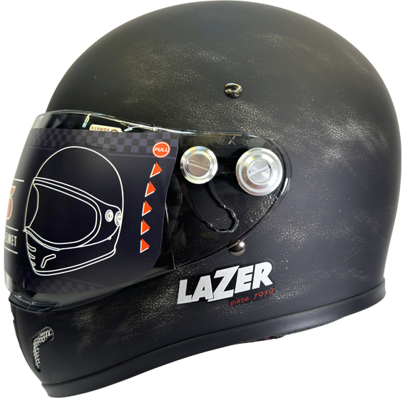 《遠古騎士》LAZER 安全帽 MX-5 素色 消光仿古黑銀 全罩 山車帽 越野帽 安全帽