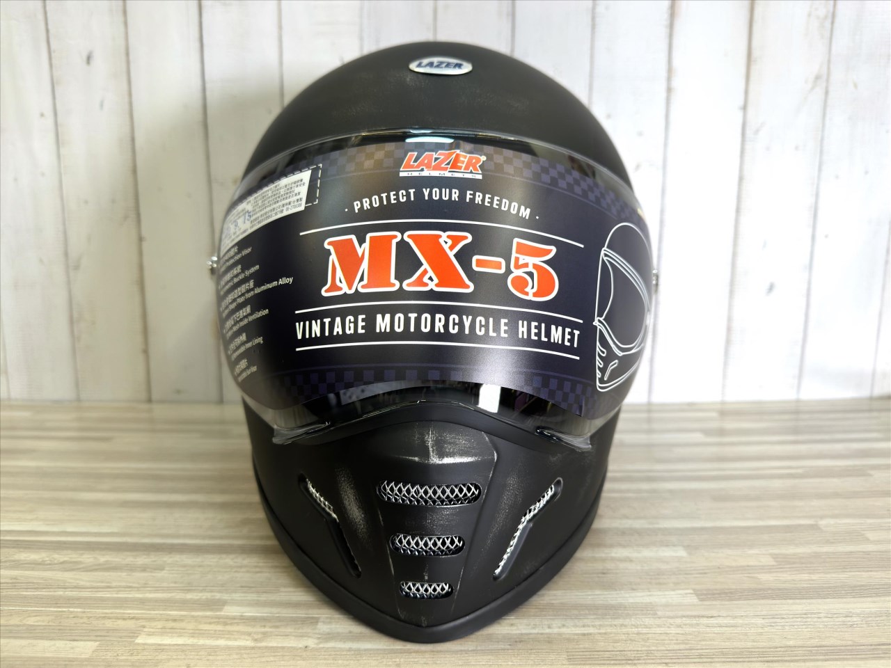 《遠古騎士》LAZER 安全帽 MX-5 素色 消光仿古黑銀 全罩 山車帽 越野帽 安全帽