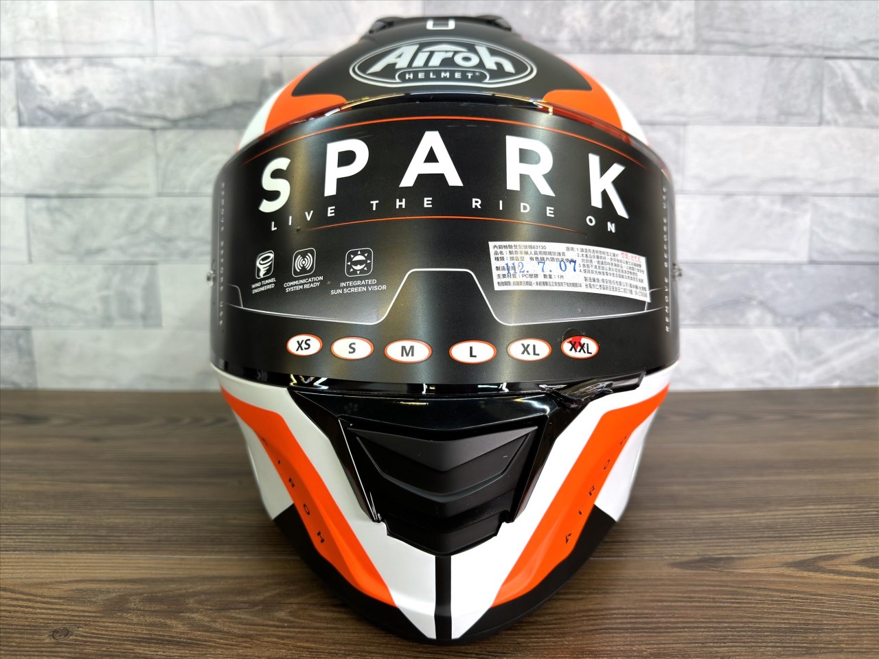 《遠古騎士》AIROH 義大利 SPARK #7 平黑橘 全罩帽 安全帽 墨片 通風