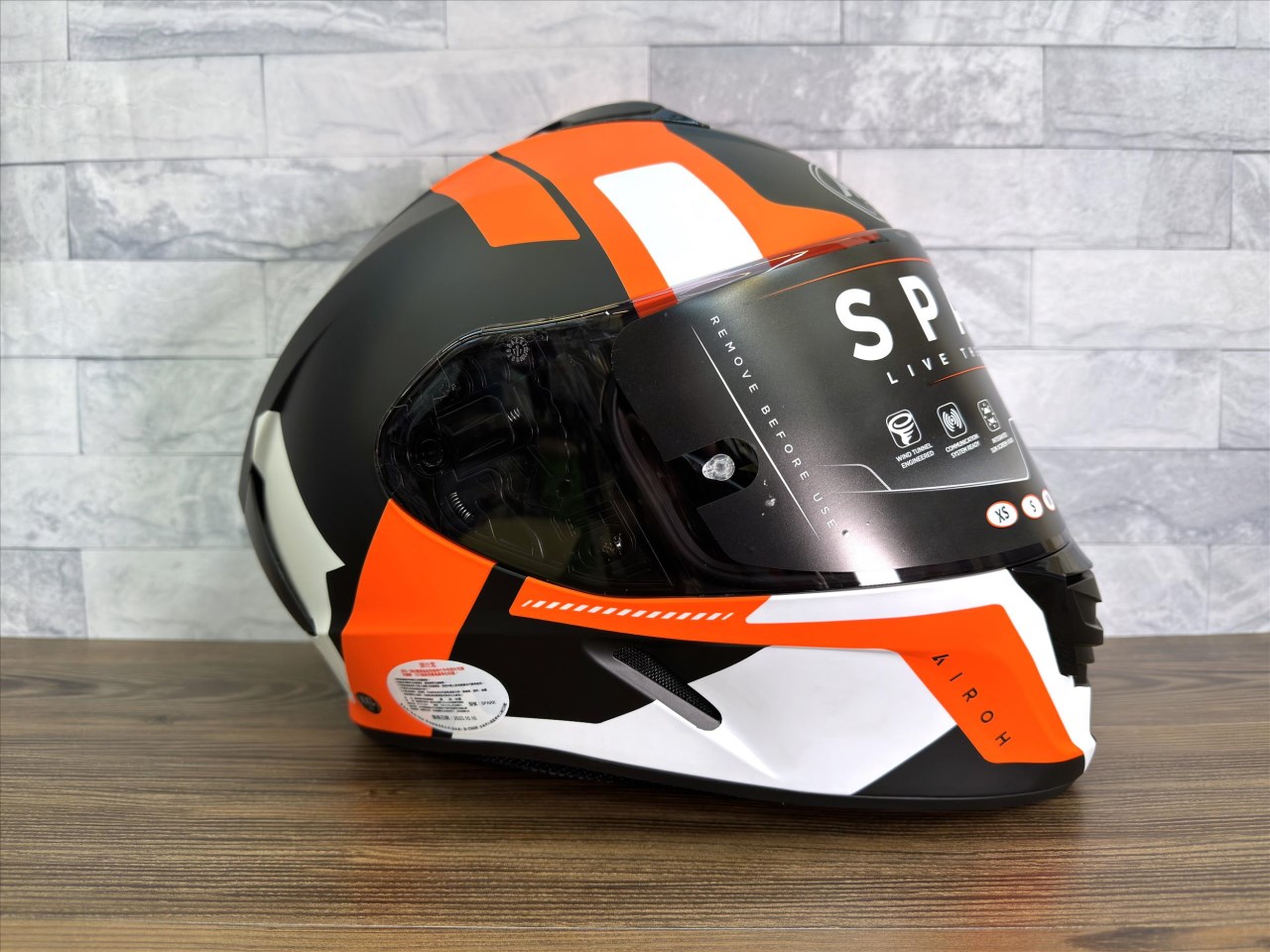 《遠古騎士》AIROH 義大利 SPARK #7 平黑橘 全罩帽 安全帽 墨片 通風