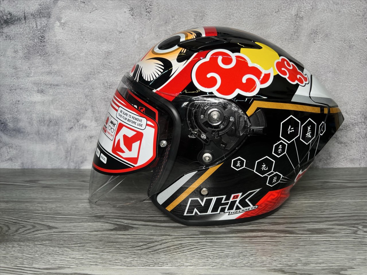 《遠古騎士》NHK S1 GP PRO MF#2 不倒翁 (MIHA) 內藏墨片半罩式安全帽