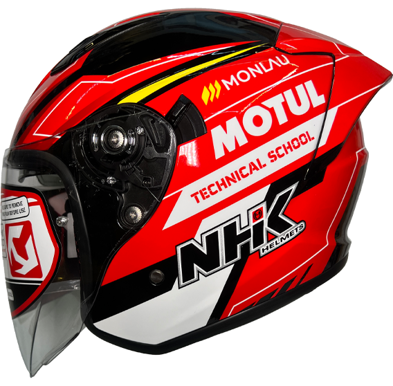 《遠古騎士》NHK S1 GP PRO MONLOU MOTUL(摩特)內藏墨片半罩式安全帽