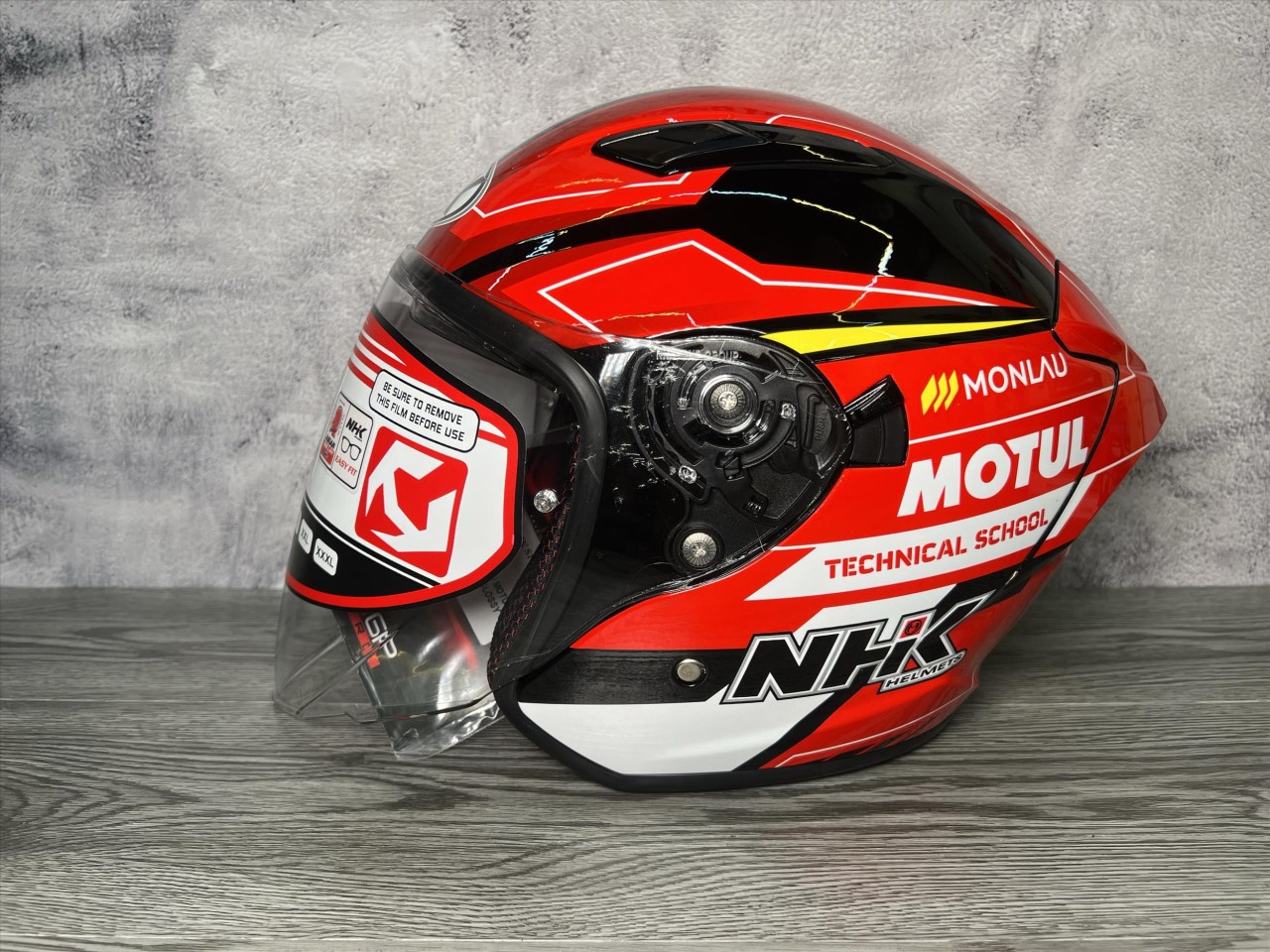 《遠古騎士》NHK S1 GP PRO MONLOU MOTUL(摩特)內藏墨片半罩式安全帽