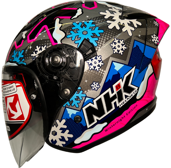 《遠古騎士》NHK S1 GP PRO WINTER NIGHT 冬之夜 黑粉 內藏墨片半罩式安全帽