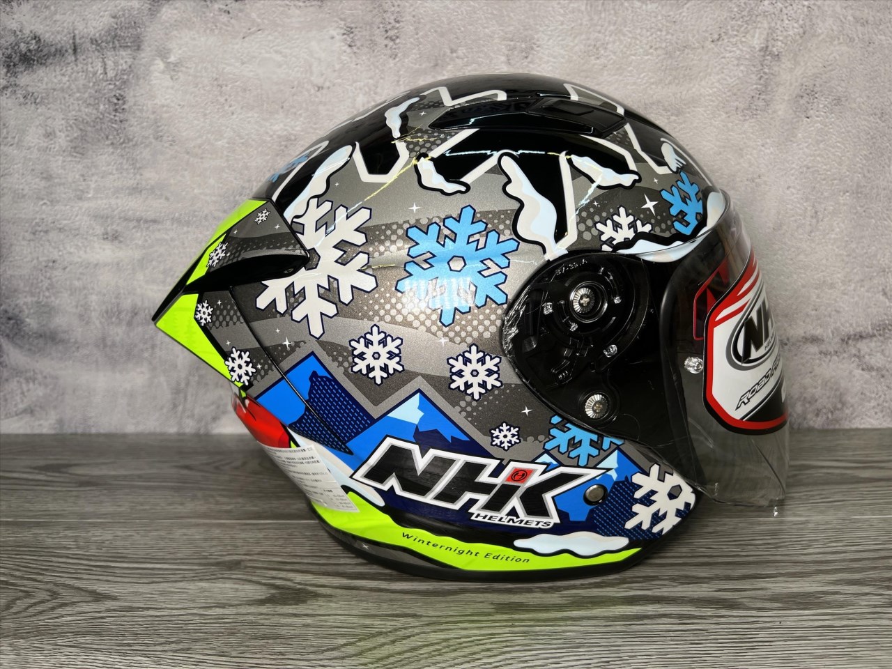 《遠古騎士》NHK S1 GP PRO WINTER NIGHT 冬之夜 黑銀 內藏墨片半罩式安全帽