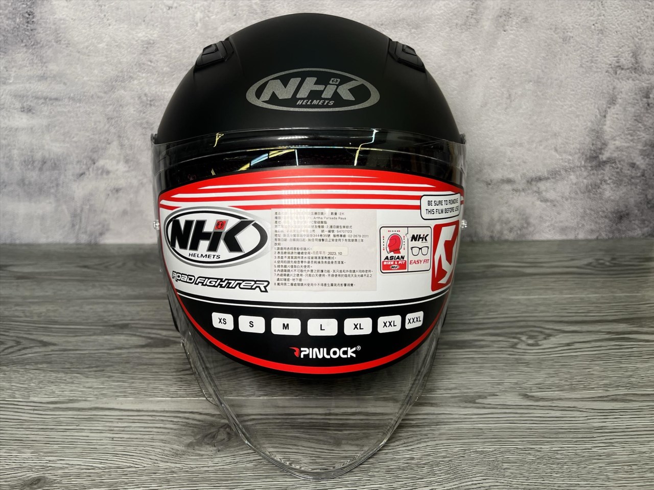 《遠古騎士》NHK S1 GP PRO 素色 消光黑 內藏墨片半罩式安全帽