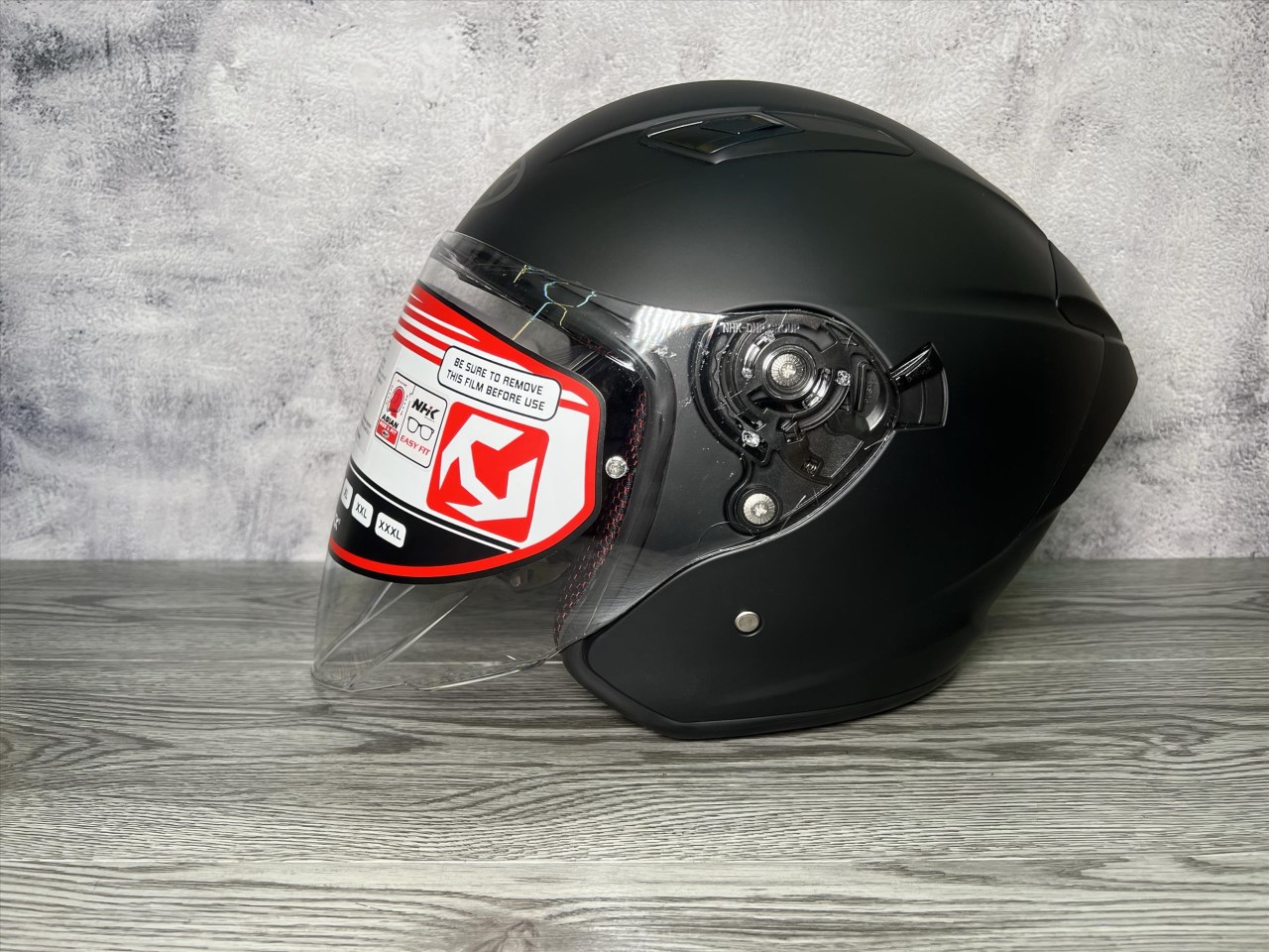 《遠古騎士》NHK S1 GP PRO 素色 消光黑 內藏墨片半罩式安全帽