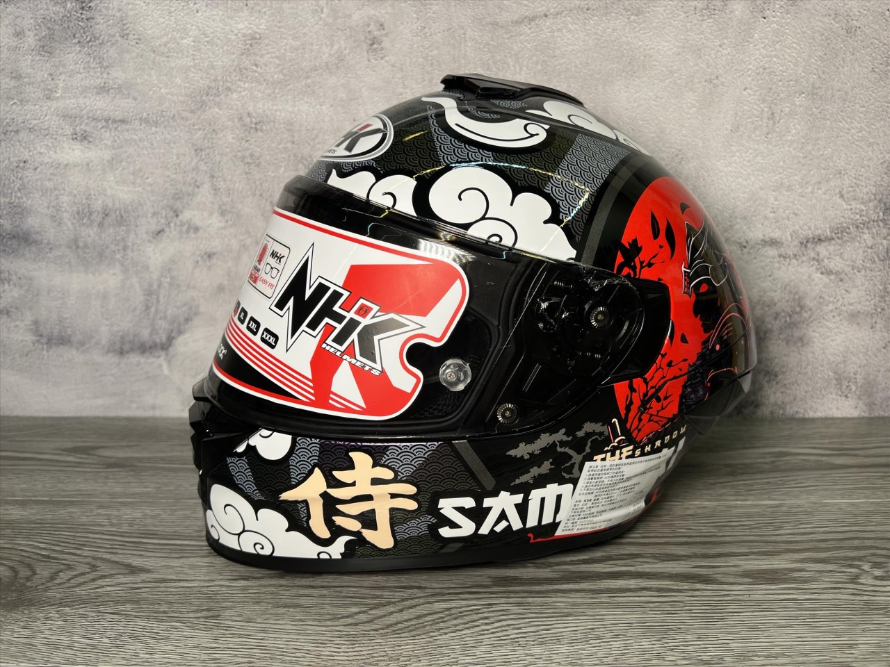 《遠古騎士》NHK K5R 黑武士 Assassin 選手 全罩安全帽 超輕量 透氣