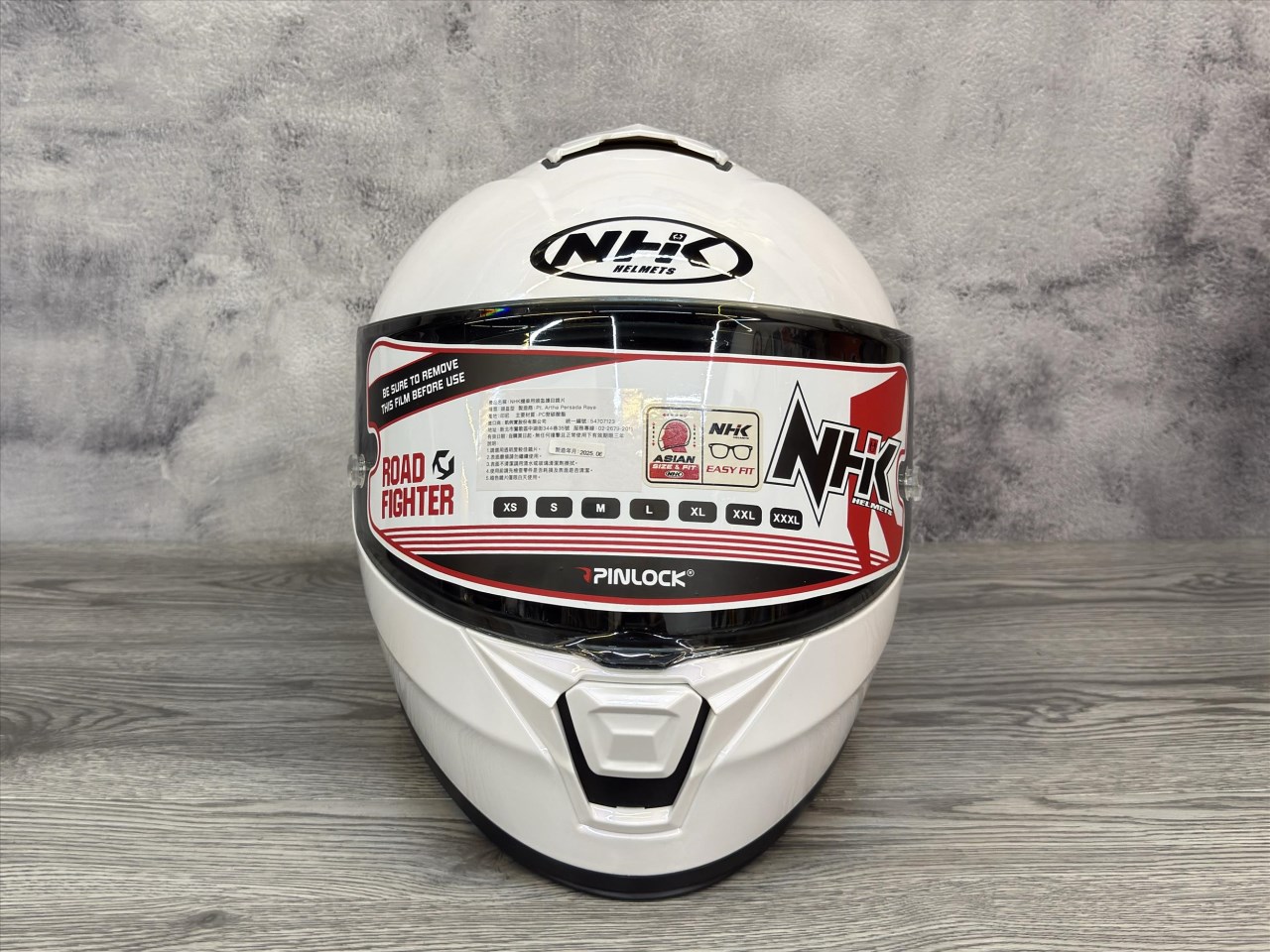 《遠古騎士》NHK K5R 素色 變色白粉 全罩安全帽 超輕量 透氣