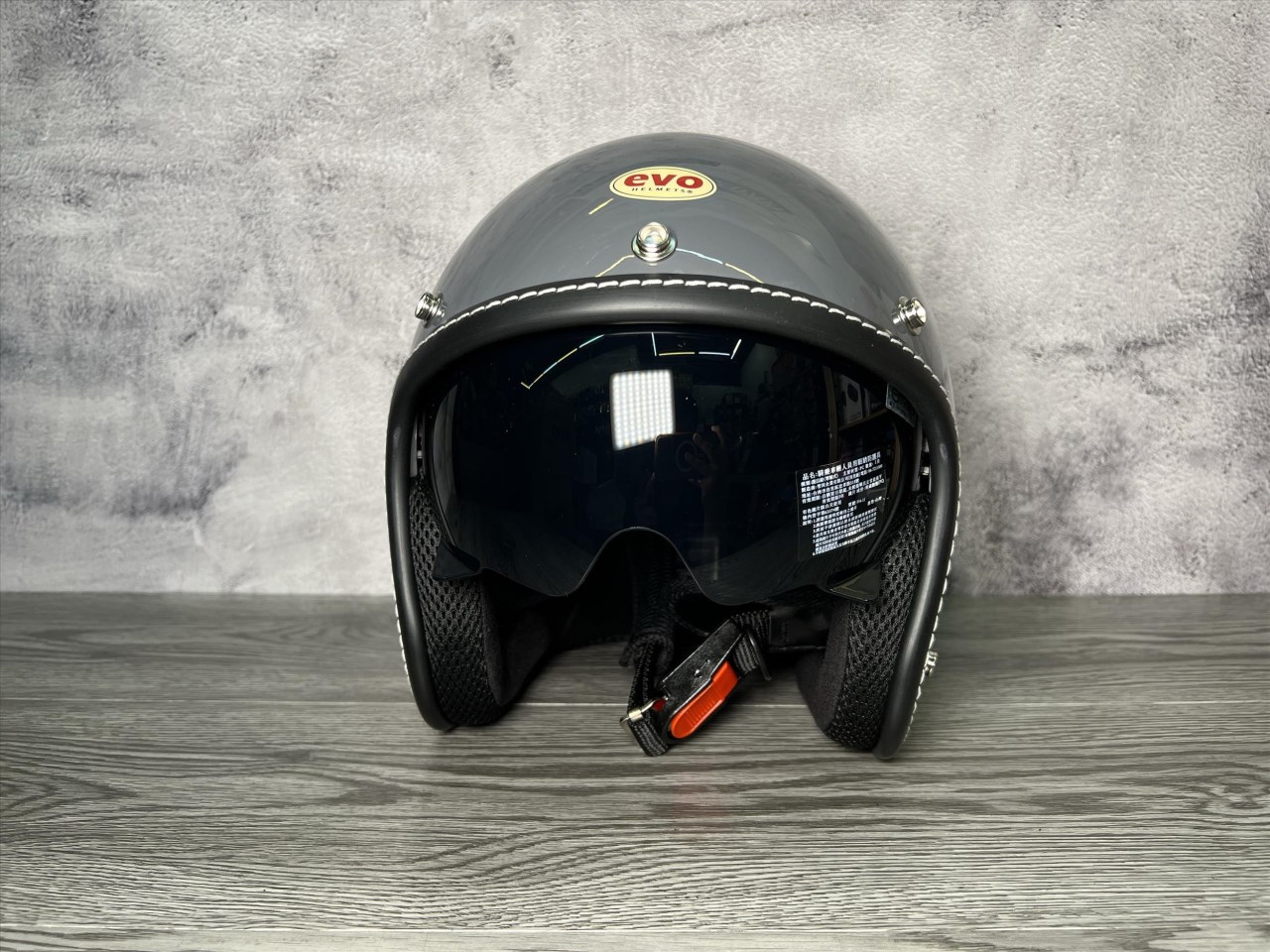 《遠古騎士》EVO CA312S / CA312 水泥灰 皮線內鏡騎士帽 安全帽