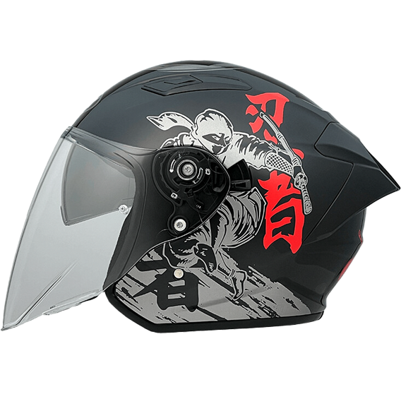 《遠古騎士》NHK S1 GP PRO 忍者(NINJA) 內藏墨片半罩式安全帽