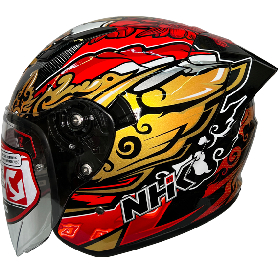 《遠古騎士》NHK S1 GP PRO IO48#6(印尼站) 內藏墨片半罩式安全帽