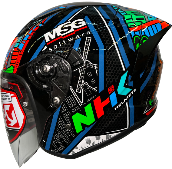 《遠古騎士》NHK S1 GP PRO BB64#6荷蘭站 內藏墨片半罩式安全帽