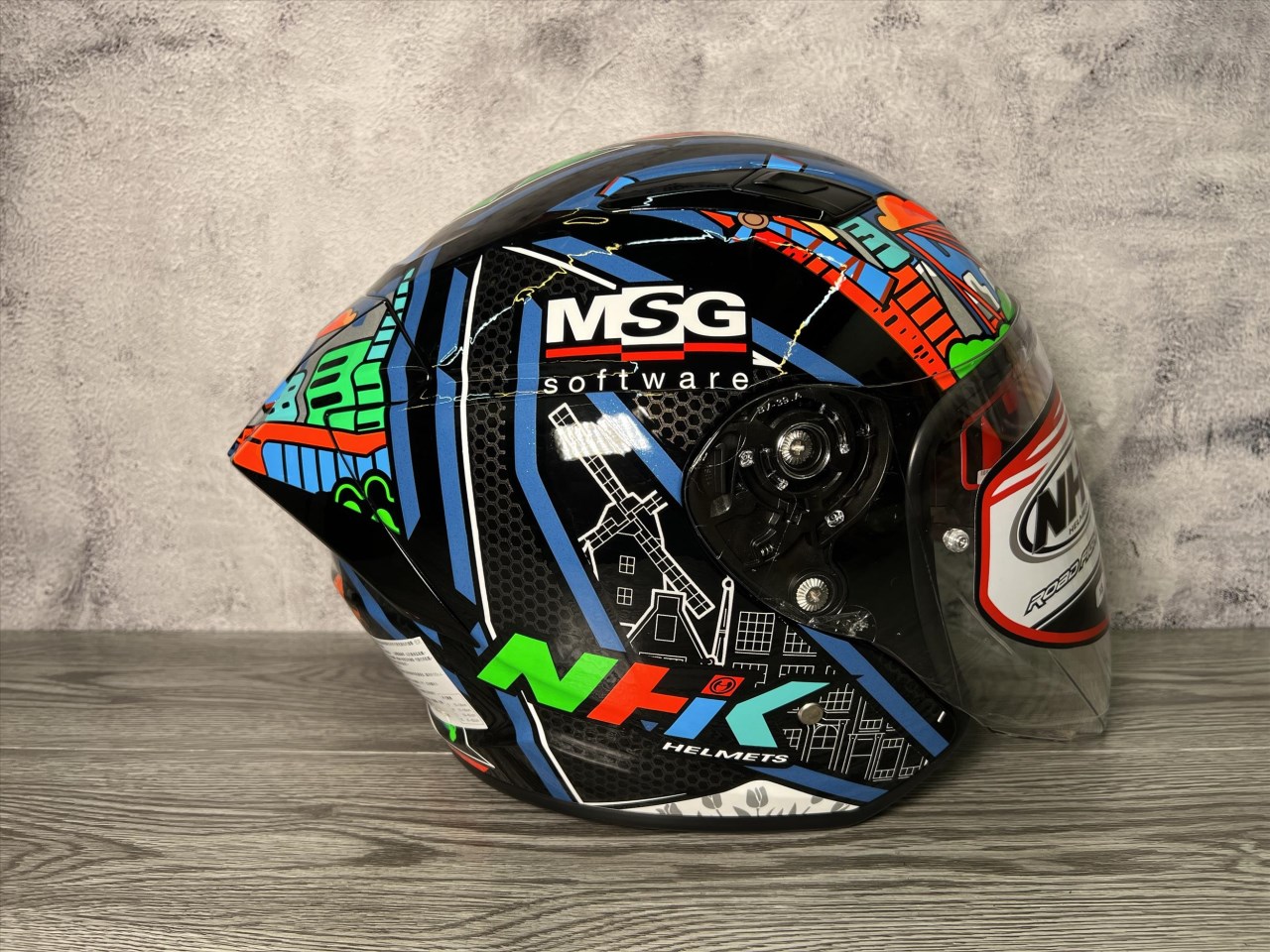 《遠古騎士》NHK S1 GP PRO BB64#6荷蘭站 內藏墨片半罩式安全帽