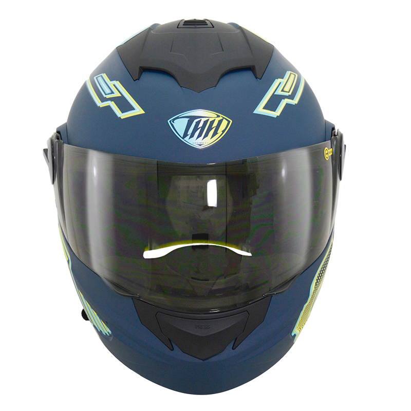 《遠古騎士》THH T-797N SPORTS 電競 平光深藍/黃綠 內墨鏡 可樂帽 安全帽 全可拆