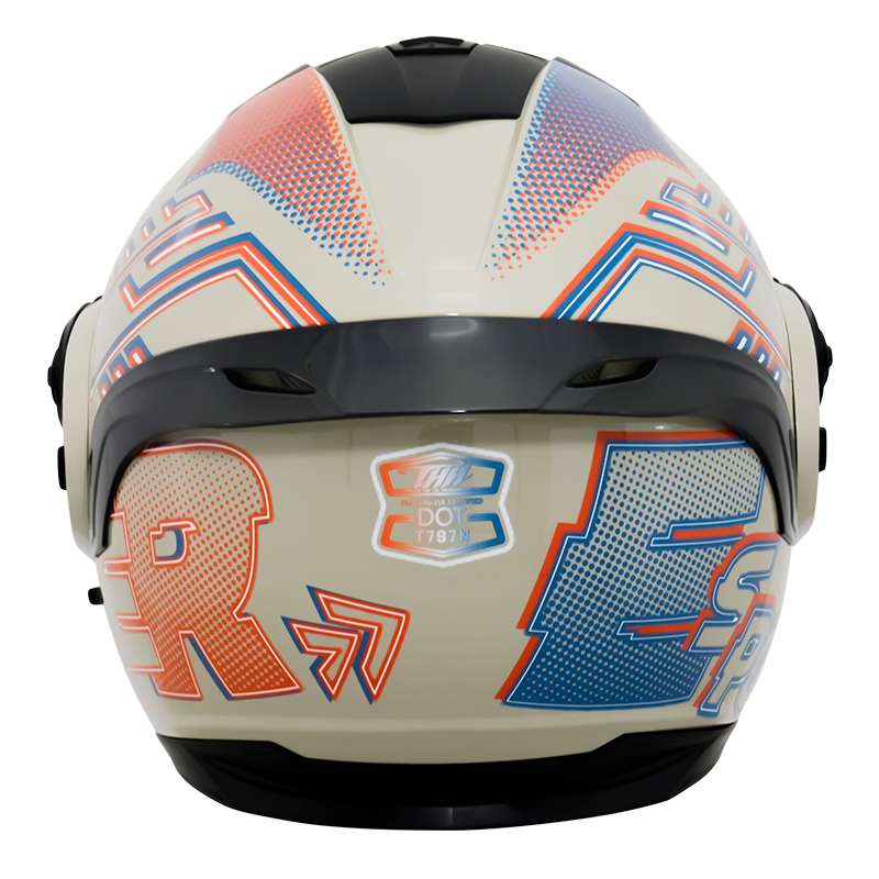《遠古騎士》THH T-797N SPORTS 電競 沙色/橘深藍 內墨鏡 可樂帽 安全帽 全可拆