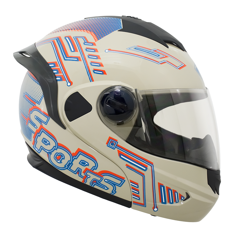 《遠古騎士》THH T-797N SPORTS 電競 沙色/橘深藍 內墨鏡 可樂帽 安全帽 全可拆