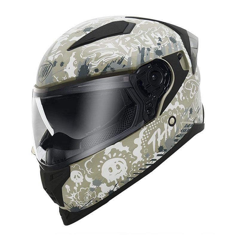 《遠古騎士》THH T840B BANANA芭娜娜 灰/白灰 雙鏡片 小帽體全罩安全帽