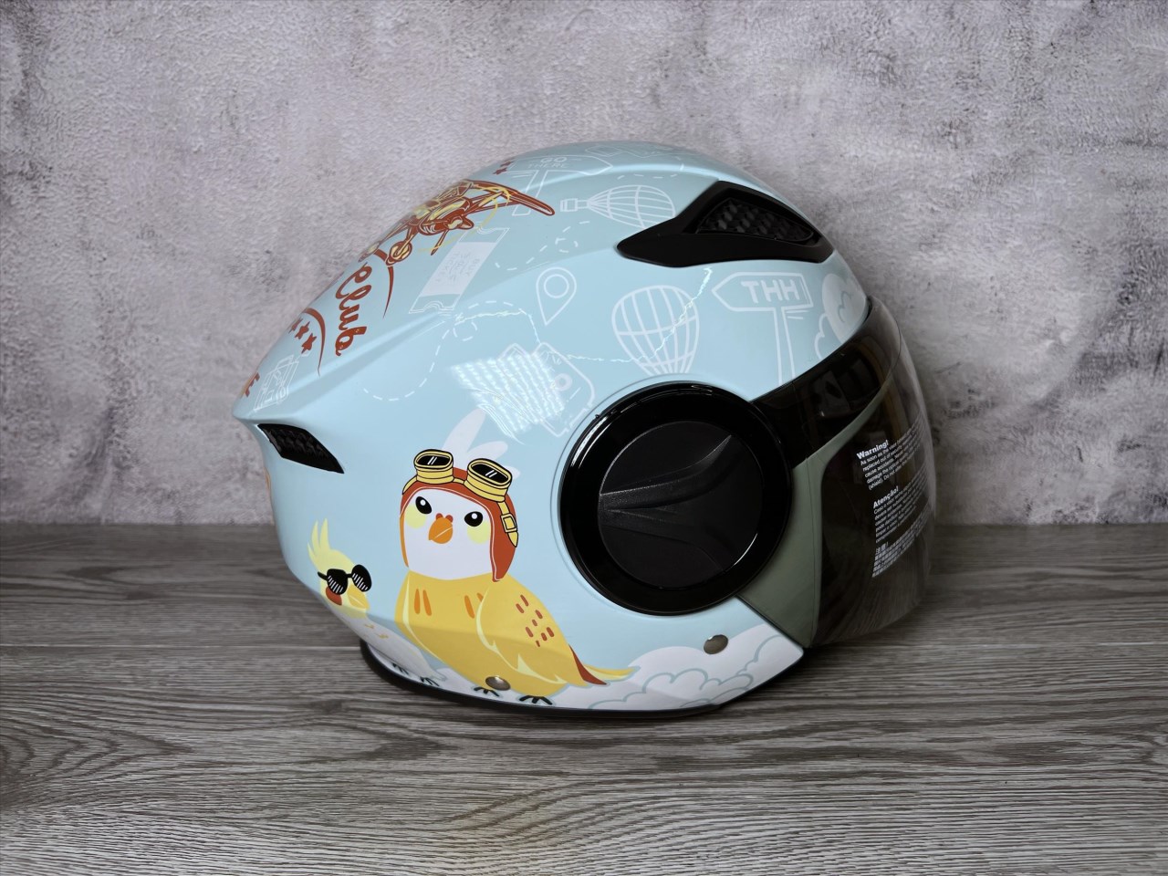 《遠古騎士》THH T318S Pilot 領航員 天藍/白色 雙層鏡 內襯全可拆洗 半罩安全帽